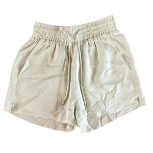 High-Waist Women's Elastic Drawstring Shorts in Light Mint